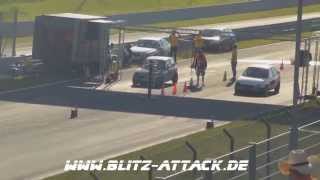 19.Opel-Treffen Oschersleben 2014 - 1/8 Meile Finale Klasse 2 Opel Corsa B vs. Opel Kadett E