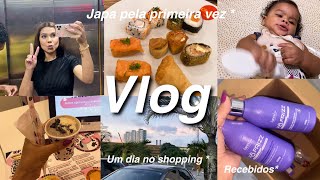 VLOG | comendo japa pela primeira vez , recebidos , tarde no shopping 💓🛍️