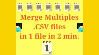 command prompt tricks : Merge Multiples .CSV files in 1 file in 2 min using command prompt.