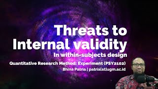 Threats to internal validity in within-subjects design