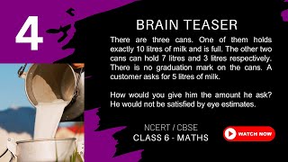 NCERT Maths Class 6 | Aptitude | #4 [Brain Teaser]