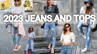 Top -Jeans trends 2023|Fashion 2023 Trend.|How to wear Top Denim Jeans.