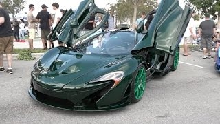 Cars & Coffee Palm Beach - P1, Countach, Ford GT, and More Leaving Car Meet! Exhaust Sounds!