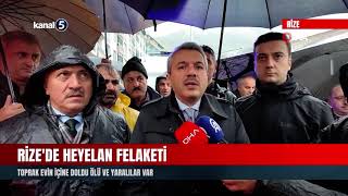 Rize'de Heyelan Felaketi | Toprak Evin İçine Doldu Ölü Ve Yaralılar Var