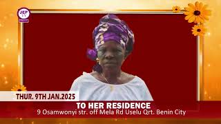 LATE MRS GRACE BODUNDE IGIEWE FUNERAL INVITE