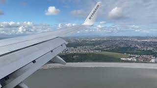 Ryanair | Landing into Cardiff Airport | Boeing 737-8AS