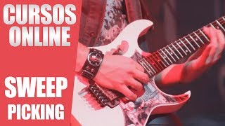 Aula gratuita de Sweep Picking - trecho do mini curso online de guitarra - Douglas Jen