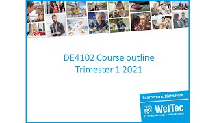 DE4102 tri 1 2021 course outline and text info