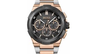 Hugo Boss Men’s Stainless Steel Black Dial 46mm Watch 1513358