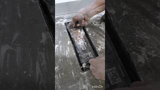 Glass door floor machine cutting work