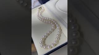 9-10mm freshwater pearl necklace in s925 sterling silver