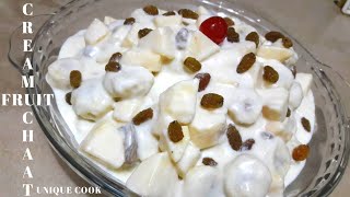 Creamy fruit chaat recipe|Apple and bnana a fruit chaat recipe |By Unique Cook