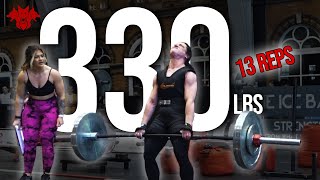 64kg Strongwoman deadlifts 330lbs for 13 reps! | Stella Higgins