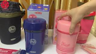 Khui hộp | Cặp lồng cơm giữ nhiệt THERMOS JBC - 801 Nhật Bản (3tshophangnhat)