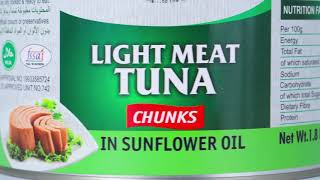 Tasty Nibbles Light Meat Tuna Chunks in Sunflower Oil (1 8 KG)