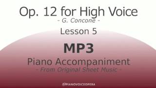 Concone Op 12 High Voice Piano Accompaniment Lesson 5