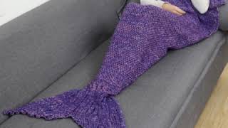 CAMMITEVER 19 Colors Mermaid Tail Blanket Crochet Mermaid Blanket