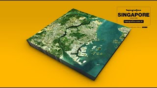 SINGAPURA TOPOGRAFICA 3D MAP