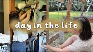 day in the life | closet clean out & garden update