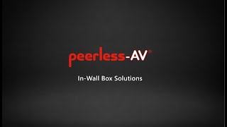 Peerless AV's In Wall Box Solutions