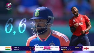 Hardik pandya 6,6 to Chris Jordan | IND VS ENG SEMIFINAL 2 | t20wc 2024