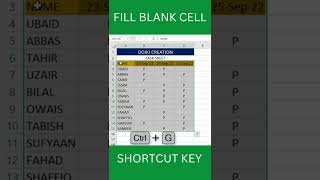 How To Fill Blank Cells Using Shortcut Keys in Microsoft Excel | Dojki Creation