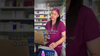 Watch how she pays 🤣 #comedy  #funnyshorts #pharmacy  #shorts