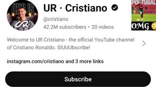 Shocking update 😯 🔴42 Million Subscribers in 3 days Cristiano Ronaldo official channel on YouTube