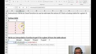 Linear Interpolation in MS Excel