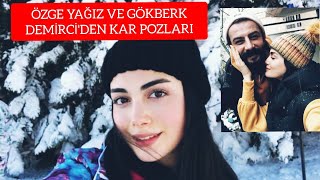 Özge Yağız ve  Gökberk Demirci çiftinden eğlenceli kar pozları...