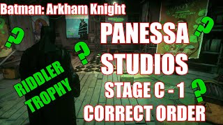 RIDDLER TROPHY | Batman: Arkham Knight | Panessa Studios C 1 | Correct Generator Order | HOW TO