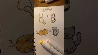 Disegniamo 4 gatti 🐱 #disegno #tutorial #gatti #gattini #cats #cat #markers #drawing #art #bebilu