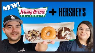 NEW Krispy Kreme Hershey's S’mores Donuts Review | S’mores Classic Donut & S’mores Fudge Cake Donut