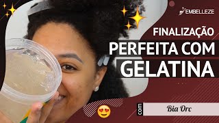 Como fazer finalização nos cachos usando Gelatina! 🌀✨