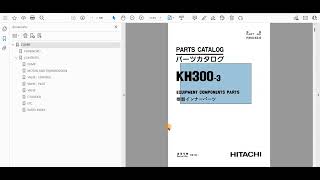 Hitachi KH300-3 Equipment Components Parts Catalog