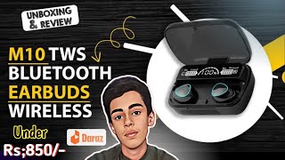 M10 TWS Wireless Earbuds UNLEASHED! 🔥 Unboxing & Review - EARBUDS with POWERBANK! 🎧