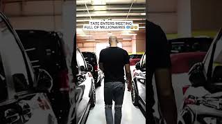 Tate Enters Meeting Full of Millionaires! #andrewtate #millionairelifestyle #success #rich #shorts