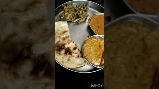 DESI CHICKEN CURRY , DAL MAKHNI , YELLOW DAL FRY WITH LACCHA PARATHA AND BUTTER NAAN ##shorts