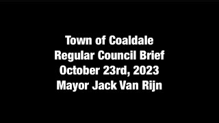 October 23rd, 2023, Regular Council Meeting Brief