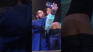 Drake and Glorilla taking selfies at Lil Babys concert in Atlanta