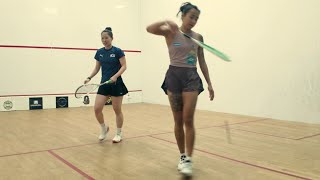 Jacqueline Peychar(WR #89-Austria) v Min Gyeong Heo(Korea)-Underhill Geomatics Women's Pro Squash