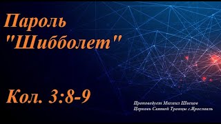 Пароль - "Шибболет". Проповедует пастор Михаил Швецов. Колоссянам 3:8-9.