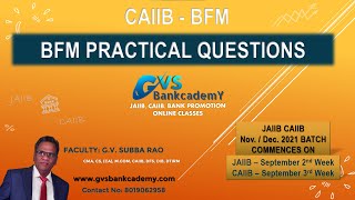 CAIIB BFM - PRACTICAL QUESTIONS