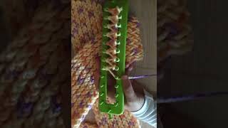 Knitting loom for beginners step by step| النول المستطيل #knitting #crochet #loom #scarf