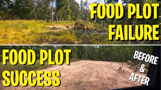 Failing Food Plot to Food Plot Success - Before and After!