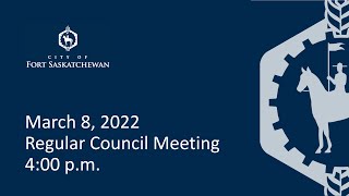 City Council Meeting Tuesday, March 8