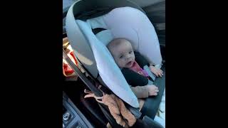 baby loves the sound of dads audi R8 V10