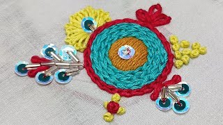 embroidery work flowers thread work designs            handwork dress design