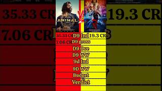 Stree 2 Vs Animal Day-9 Box Office Collection Comparison😀 #shorts #viral #indiancinema