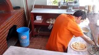 Fast Pizza Making by Devi at Mithos Restaurant (Agia Marina, Chania, Crete)